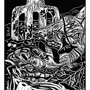 Compost Lino Print