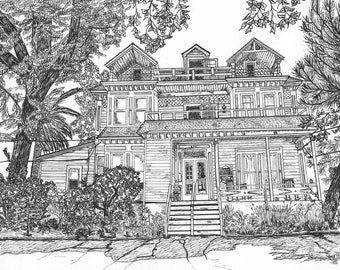Print of Ammon Hennacy House of Hospitality Original Pen & Ink Drawing