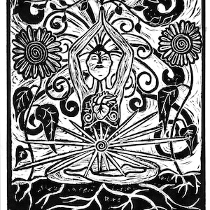 Breath Lino Print