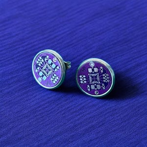 Boucles d'oreilles ringard pendantes à circuit imprimé - Bijoux geek chic PCB | Boucles d'oreilles Cyberpunk Circuit Cadeau pour programmeurs et ingénieurs