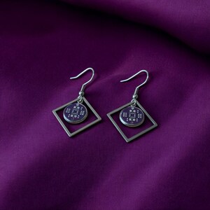 Boucles d'oreilles ringard à puces - Bijoux geek chic PCB | Boucles d'oreilles Cyberpunk Circuit Cadeau pour programmeurs et ingénieurs