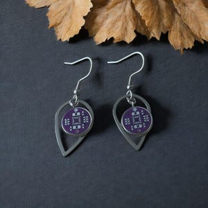 Boucles d'oreilles ringard à puces - Bijoux geek chic PCB | Boucles d'oreilles Cyberpunk Circuit Cadeau pour programmeurs et ingénieurs