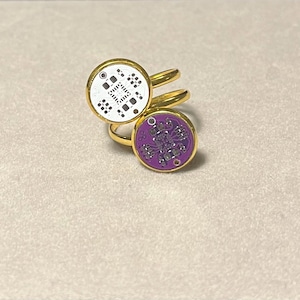 Bague Circuit Moderne - Bijoux Geek PCB | Cadeau bague circuit cyberpunk pour les passionnés de technologie, les programmeurs et les ingénieurs