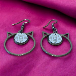 Boucles d'oreilles ringard pendantes à circuit imprimé - Bijoux geek chic PCB | Boucles d'oreilles Cyberpunk Circuit Cadeau pour programmeurs et ingénieurs
