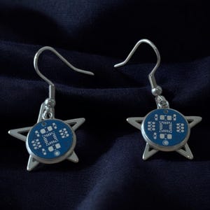 Boucles d'oreilles ringard pendantes à circuit imprimé - Bijoux geek chic PCB | Boucles d'oreilles Cyberpunk Circuit Cadeau pour programmeurs et ingénieurs