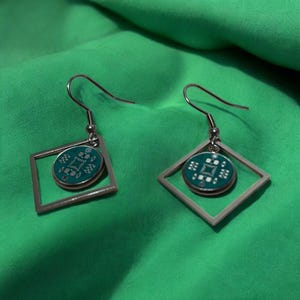 Boucles d'oreilles ringard à puces - Bijoux geek chic PCB | Boucles d'oreilles Cyberpunk Circuit Cadeau pour programmeurs et ingénieurs