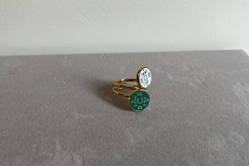 Modern Circuit Ring Geeky PCB Jewelry Cyberpunk Circuit Ring Gift for ...
