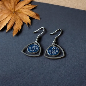 Boucles d'oreilles ringard à puces - Bijoux geek chic PCB | Boucles d'oreilles Cyberpunk Circuit Cadeau pour programmeurs et ingénieurs