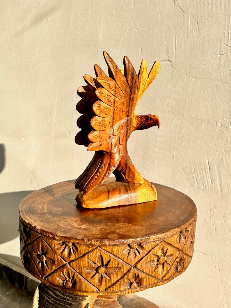 Wood Eagle, Sculpture Eagle, Carved Wood Eagle, Gift of Military