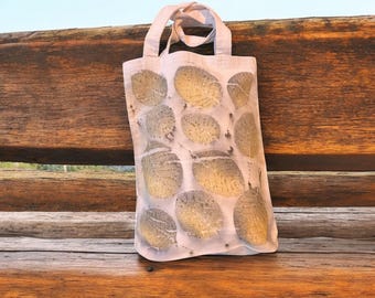 Bolsa Ecoprint / Totes teñidos botánicos / Teñido natural / Teñido de plantas / Único / Ecológico / Arte ponible / Vegano