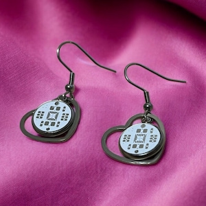 Boucles d'oreilles ringard à puces - Bijoux geek chic PCB | Boucles d'oreilles Cyberpunk Circuit Cadeau pour programmeurs et ingénieurs