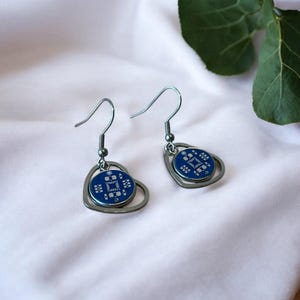 Boucles d'oreilles ringard à puces - Bijoux geek chic PCB | Boucles d'oreilles Cyberpunk Circuit Cadeau pour programmeurs et ingénieurs