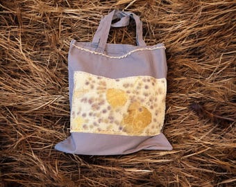 Bolsa Ecoprint / Totes teñidos botánicos / Teñido natural / Teñido de plantas / Único / Ecológico / Arte ponible / Vegano