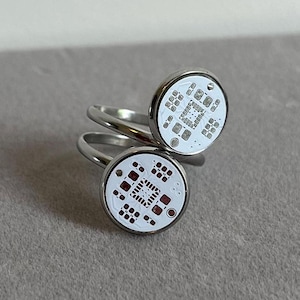 Bague Circuit Moderne - Bijoux Geek PCB | Cadeau bague circuit cyberpunk pour les passionnés de technologie, les programmeurs et les ingénieurs