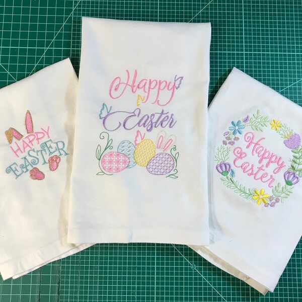 Embroidered Linen Towels Etsy