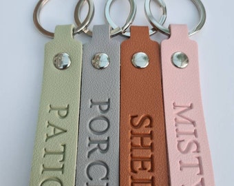 PERSONALISED LEATHER KEYRING....Free delivery