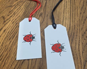 Foiled LADYBIRD tags...free delivery