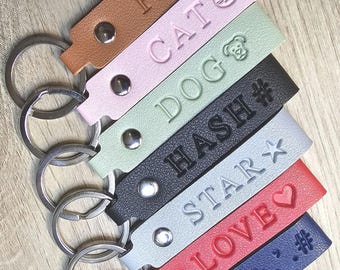 PERSONALISED LEATHER KEYRING....Free delivery