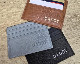 Personalised Leather Card Holder..free delivery