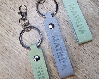 PERSONALISED LEATHER KEYRING....Free delivery