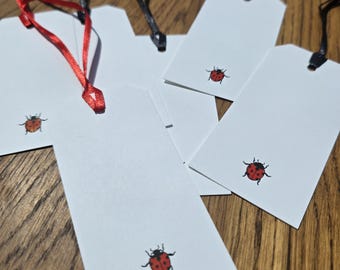 Foiled LADYBIRD tags...free delivery