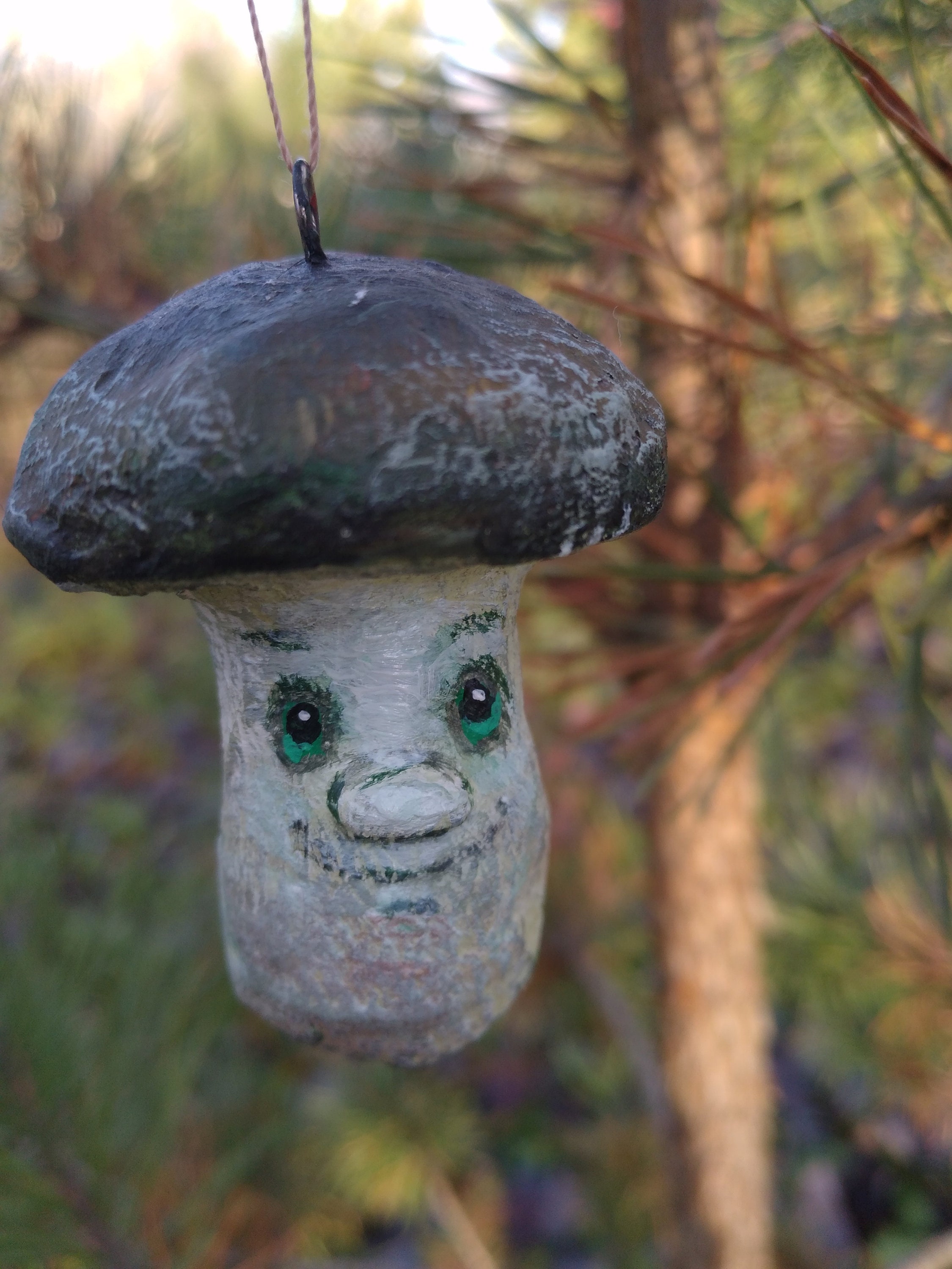 Set of 9 Mushrooms Papier Mache Mushrooms Christmas Tree Etsy UK