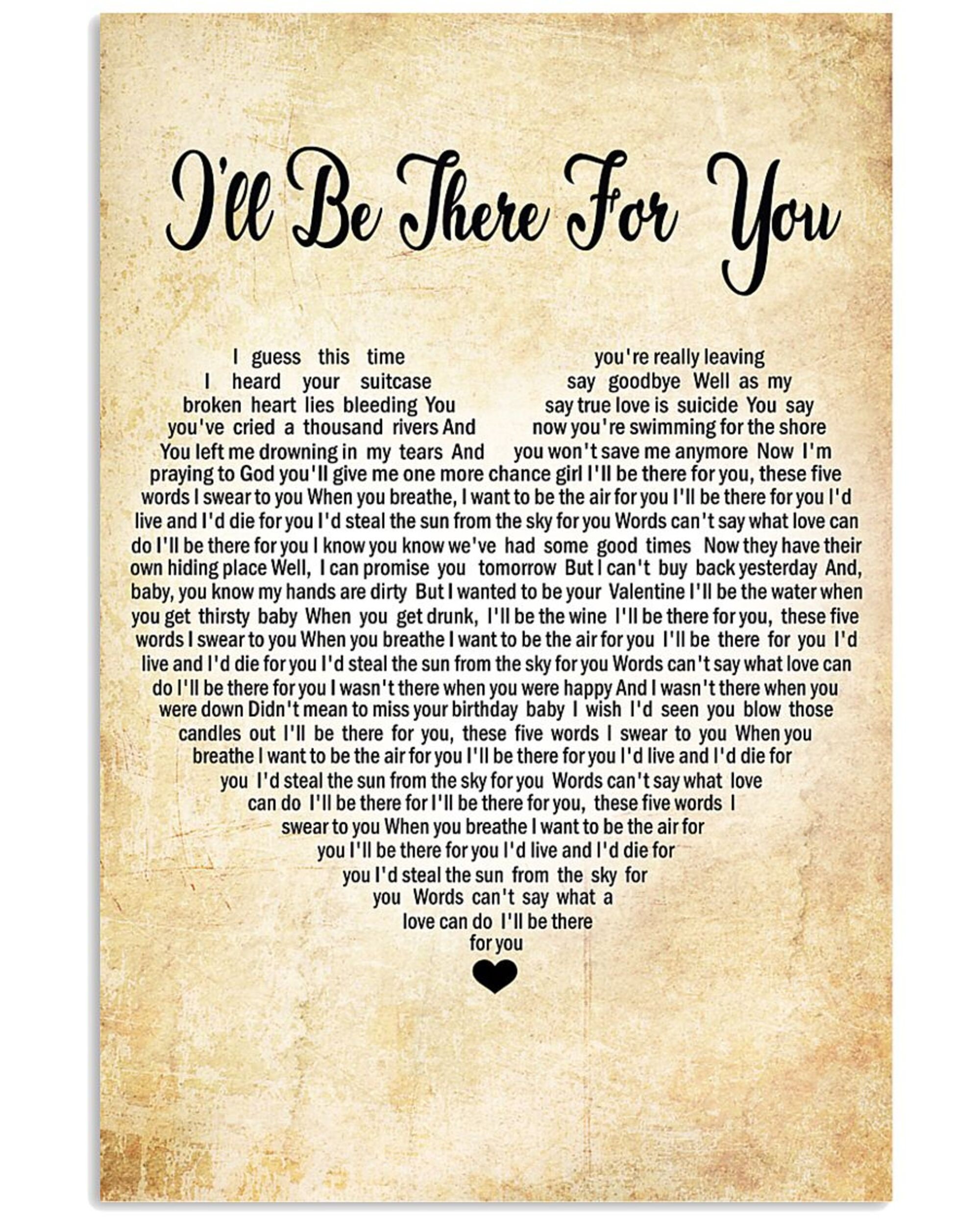 I Ll Be There For You Bon Jovi Letra