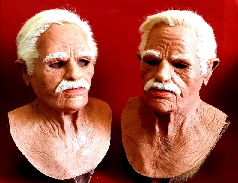 Máscara de látex realista Anciano Etsy España