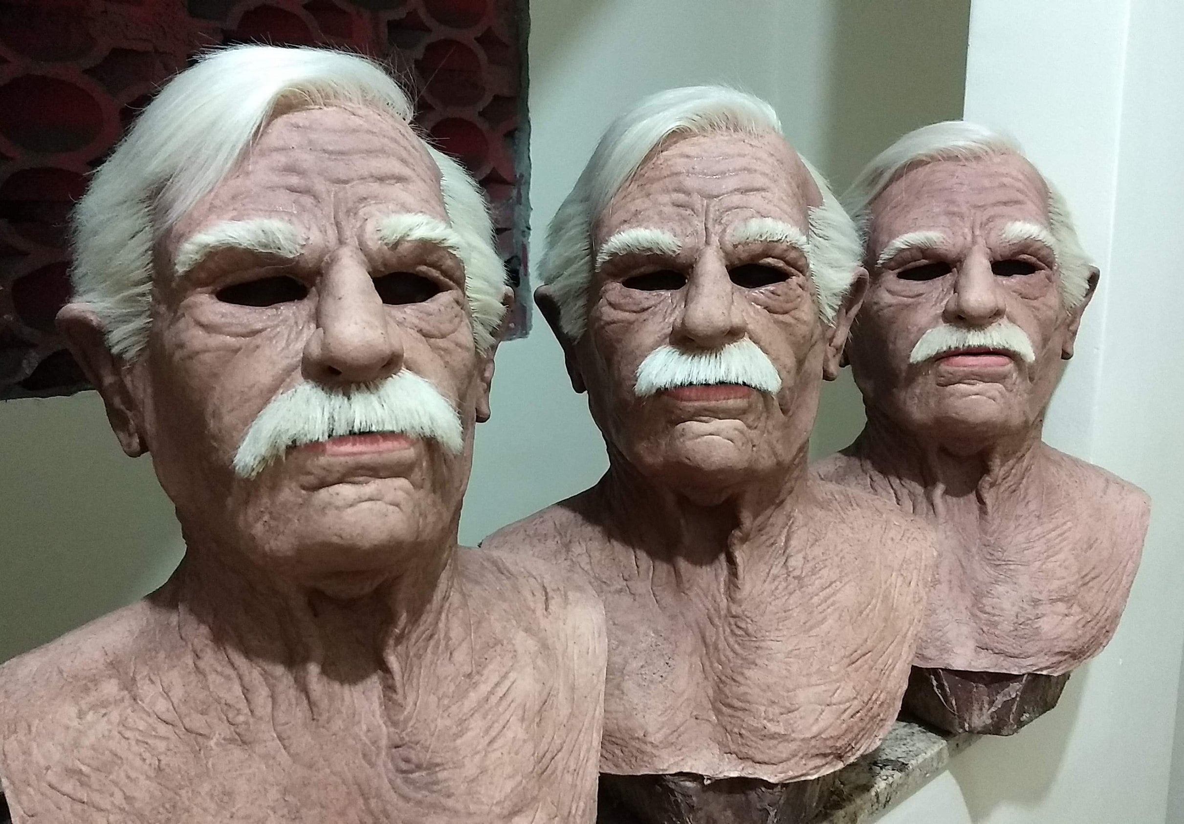 Realistic Latex Mask Old Man Etsy