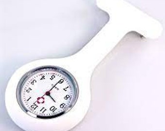 Cute Portable Silicone Gel Doctor Nurses Brooch Pin Pocket Fob Watch, Brand New Silicone Quartz Fob Watch Brooch, Medical Brooch Fob Watch