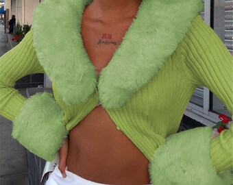 fluffy fur sweater