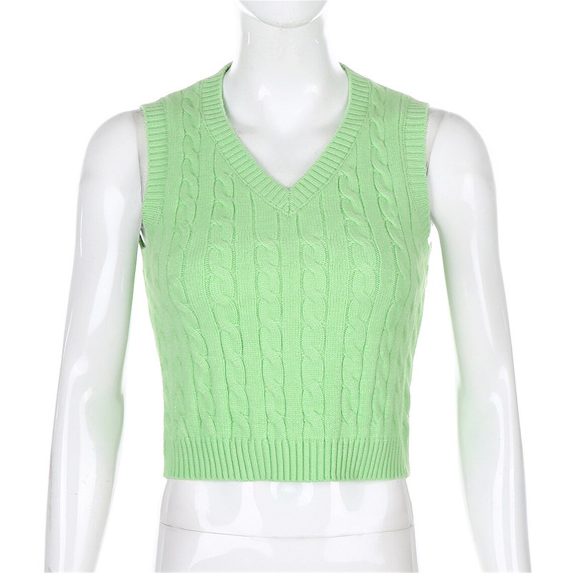 y2k cropped sweater vest