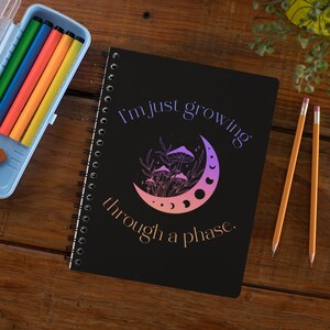 Gothic Mushroom Moon Phases Spiral Notebook - Etsy