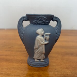 Blue Jasperware Mini-Urn Grecian Theme