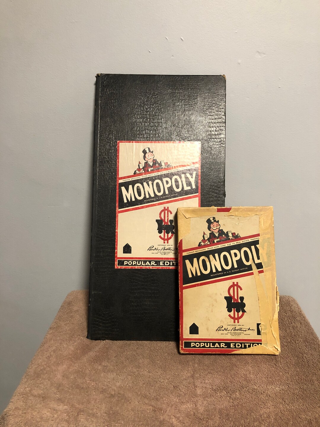 Rare MONOPOLY NOSTALGIE 1950 Boîte métallique - PARKER