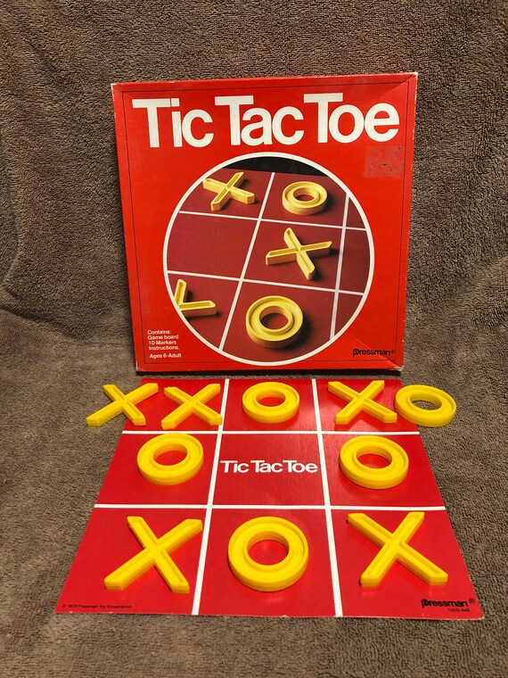 Pressman Plastic Tic Tac Toe Replacement Parts Board Game 5 - X And 5 - O