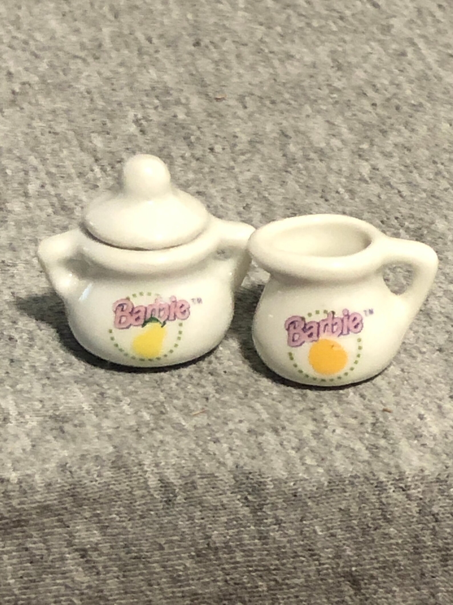 barbie glass tea set
