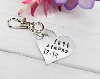 Personalized Heart Keychain With Custom 2 Names Laser Cut Valentines ...