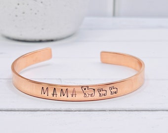 Personalized Rose Gold Copper Cuff Bracelet Hand-Stamped, Personalized Gift, Graduation Gift, Birthday Gift, Mothers Day Gift, You Customize