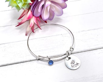 Custom Name Bangle Charm Bracelet | Custom Bangle Bracelet | Custom Charm Bracelet | Initial Bangle Bracelet | Bracelet Gift