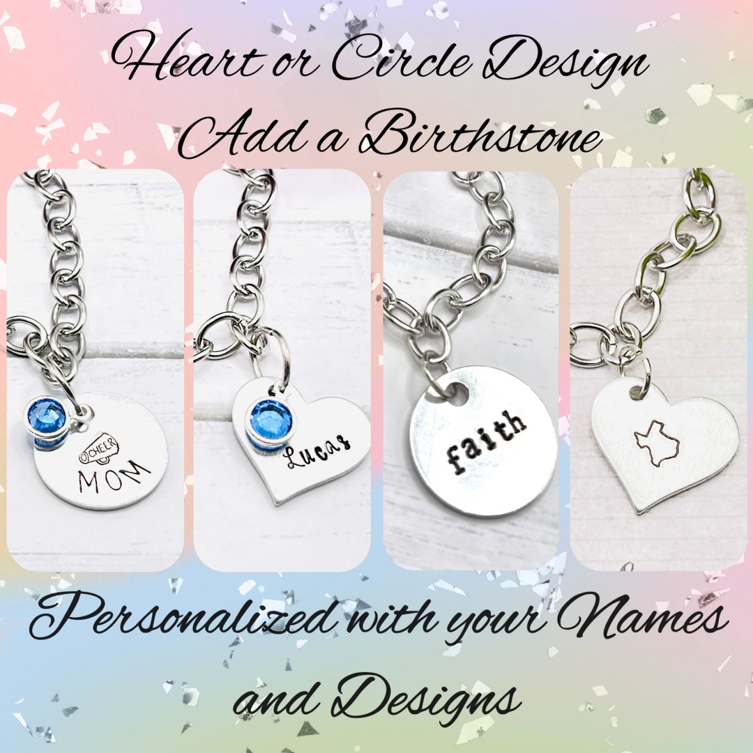 Personalize Circle Bracelet Custom Name Bracelet Mom Bracelet - Etsy