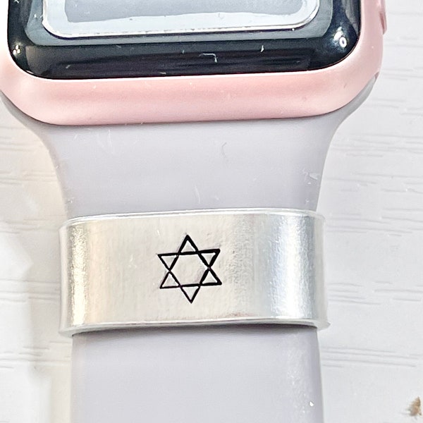 Star of David  Watch Band Charm personalized, Smart Watch Accessory, Metal band Charm, religious watch charm, Jewish watch charm