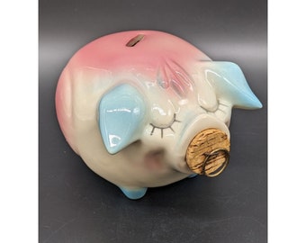 Hull Pottery Corky Pig Piggy Bank Cork Nose 1957
