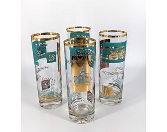 Libbey Southern Comfort Tom Collins Glasses Set of 4 Steamboat Mid