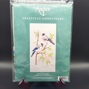 Anchor Freestyle Embroidery Kit PE651 Bullfinches Birds Sealed New