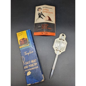 Vintage Taylor Roast and Meat Thermometer Original Box