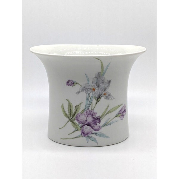 Kaiser Porcelain Marina Vase Iris Flowers Artist K Nossek