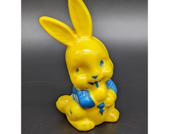 1950's Irwin Plastics Celluloid Easter bunny Rabbit Rattle
