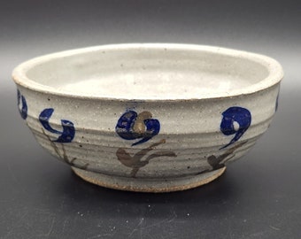 Handmade Studio Art Pottery Decorative Bowl Flowers