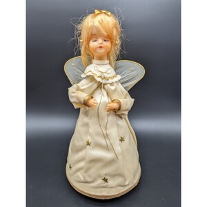 Vintage Christmas Angel Music Box Rotating Silent Night